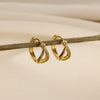 Wholesale Unisex Geometric And Heartshaped Copper Goldplated Earrings