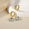 Wholesale Unisex Geometric And Heartshaped Copper Goldplated Earrings