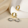 Wholesale Unisex Geometric And Heartshaped Copper Goldplated Earrings