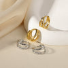 Wholesale Unisex Geometric And Heartshaped Copper Goldplated Earrings