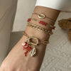 Wholesale Unisex Geometric Animal Zodiac Alloy Electroplated Pendant Bracelet Set