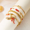 Wholesale Unisex Geometric Animal Zodiac Alloy Electroplated Pendant Bracelet Set