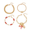 Wholesale Unisex Geometric Animal Zodiac Alloy Electroplated Pendant Bracelet Set