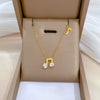 Wholesale Unisex Geometric Cartoon Plant Flowers Style Electroplated Titanium Steel Necklace