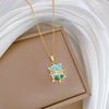 Wholesale Unisex Geometric Cartoon Stainless Steel Copper Pendant Necklace