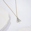 Wholesale Unisex Geometric Christmas Tree Necklace With Vacuum Plating Stainless Steel Ear Needle Ins Style Highend Elegant Accessory