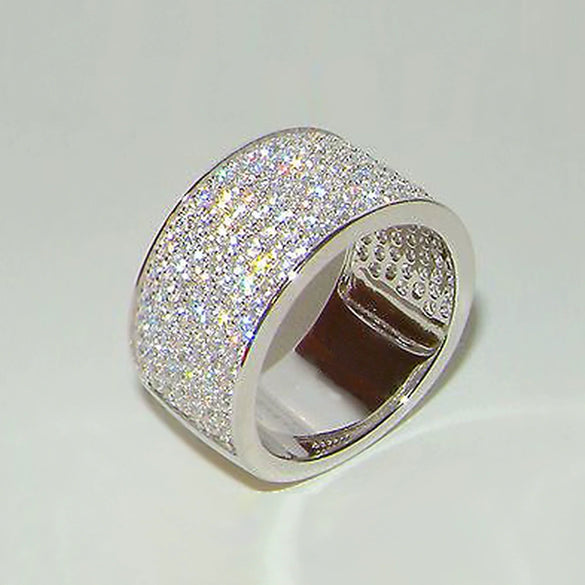 Wholesale Unisex Geometric Copper Diamond Ring With Zircon In Light Luxury Style