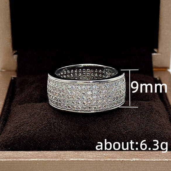 Wholesale Unisex Geometric Copper Diamond Ring With Zircon Light Luxury Style