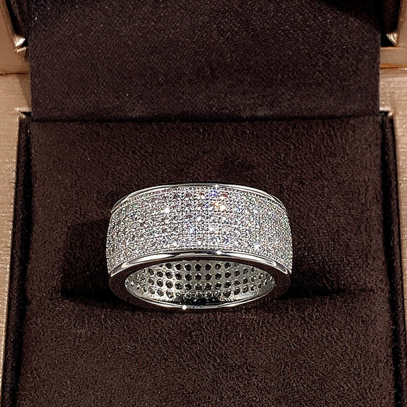 Wholesale Unisex Geometric Copper Diamond Ring With Zircon Light Luxury Style