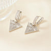 Wholesale Unisex Geometric Copper Earrings With Heart Shape And Rhombus Pattern