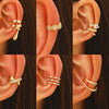 Wholesale Unisex Geometric Copper Goldplated Ear Clips