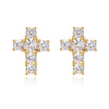 Wholesale Unisex Geometric Copper Steel Electroplated Zirconencrusted Fashion Casual Earrings