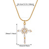 Wholesale Unisex Geometric Cross Necklace Made Of Environmentally Friendly Copper With Gold Electroplating