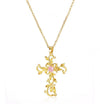 Wholesale Unisex Geometric Cross Necklace Made Of Environmentally Friendly Copper With Gold Electroplating