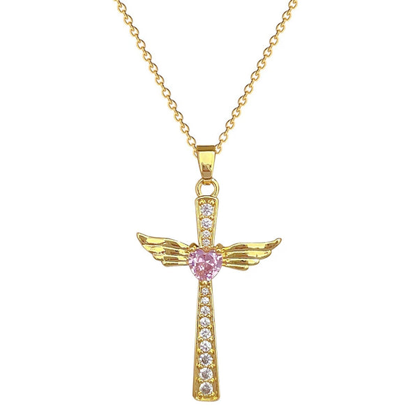 Wholesale Unisex Geometric Diamond Necklace With Titanium Steel And Copper Pendant