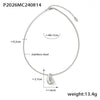 Wholesale Unisex Geometric Drop Shape Stainless Steel 18K Gold Plated Pendant Collar