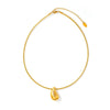 Wholesale Unisex Geometric Drop Shape Stainless Steel 18K Gold Plated Pendant Collar