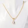 Wholesale Unisex Geometric Dropshaped Titanium Steel Snake Bone Chain 18K Goldplated Necklace