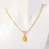 Wholesale Unisex Geometric Dropshaped Titanium Steel Snake Bone Chain 18K Goldplated Necklace
