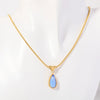 Wholesale Unisex Geometric Dropshaped Titanium Steel Snake Bone Chain 18K Goldplated Necklace