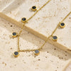 Wholesale Unisex Geometric Electroplated Stainless Steel Hexagonal Shell Necklace And Bracelet Set