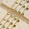 Wholesale Unisex Geometric Electroplated Stainless Steel Hexagonal Shell Necklace And Bracelet Set