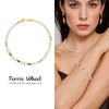 Wholesale Unisex Geometric Electroplated Titanium Steel And Freshwater Pearl Bracelet With Colorful Design