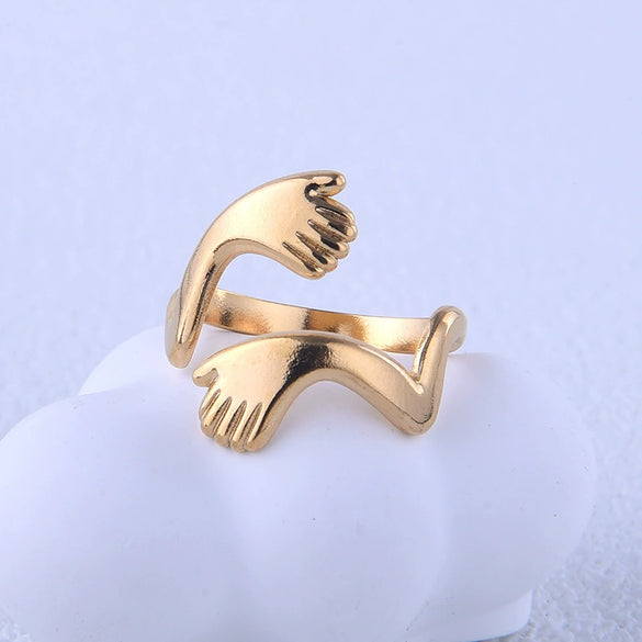 Wholesale Unisex Geometric Electroplated Titanium Steel Ring