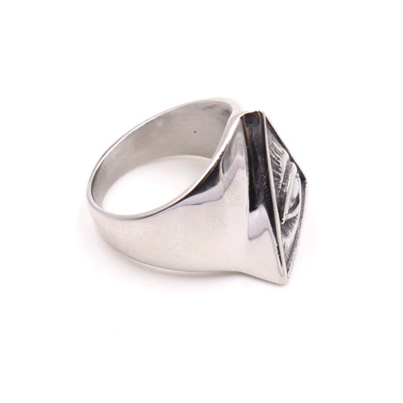 Wholesale Unisex Geometric Evil Eye Stainless Steel Ring With Polish Finish