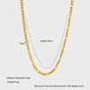 Wholesale Unisex Geometric Figaro Chain Stainless Steel And Titanium Steel Necklace With 18K Gold Electroplating