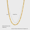 Wholesale Unisex Geometric Figaro Chain Stainless Steel And Titanium Steel Necklace With 18K Gold Electroplating