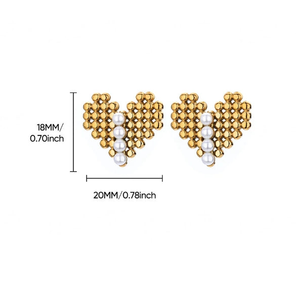 Wholesale Unisex Geometric Fourleaf Clover Goldplated Brass And Silver Diamond Necklace And Stainless Steel Earrings With Electroplating