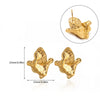 Wholesale Unisex Geometric Gold Electroplated Stainless Steel Earrings
