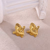 Wholesale Unisex Geometric Gold Electroplated Stainless Steel Earrings