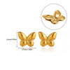 Wholesale Unisex Geometric Gold Electroplated Stainless Steel Earrings