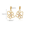 Wholesale Unisex Geometric Gold Electroplated Stainless Steel Earrings