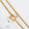 Wholesale Unisex Geometric Gold Plated Titanium Steel Stacking Cuban Chain Cross Necklace