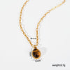 Wholesale Unisex Geometric Gold Plated Titanium Steel Stacking Cuban Chain Cross Necklace