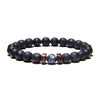 Wholesale Unisex Geometric Handmade Volcanic Stone Bracelet