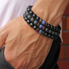 Wholesale Unisex Geometric Handmade Volcanic Stone Bracelet