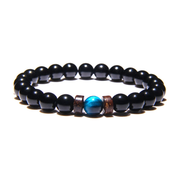 Wholesale Unisex Geometric Handmade Volcanic Stone Bracelet