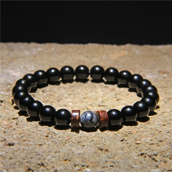 Wholesale Unisex Geometric Handmade Volcanic Stone Bracelet