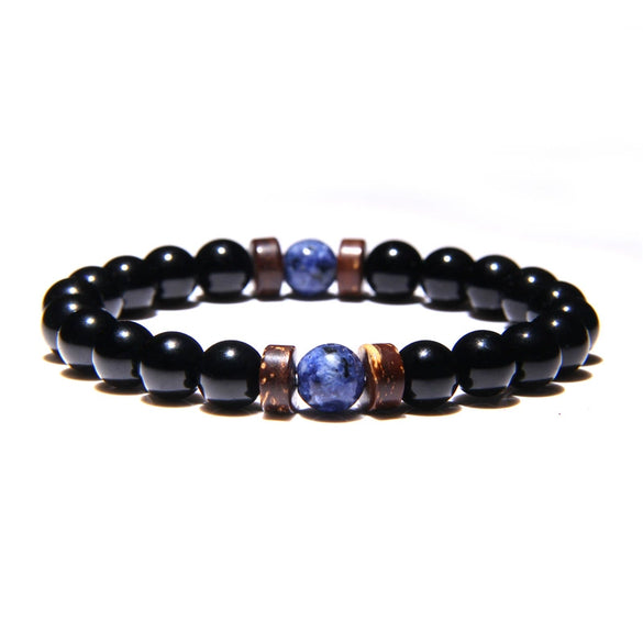 Wholesale Unisex Geometric Handmade Volcanic Stone Bracelet