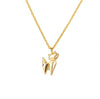 Wholesale Unisex Geometric Lock Devil's Eye Pendant Necklace With Gold Electroplated Environmentally Friendly Copper