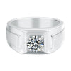 Wholesale Unisex Geometric Mosan Diamond Ring S925 Sterling Silver Plated 18K Gold