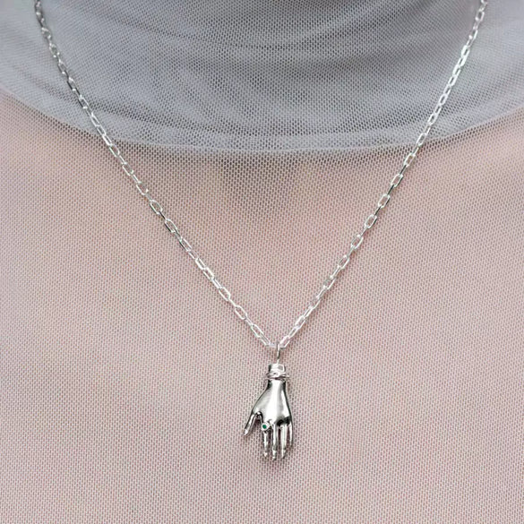 Wholesale Unisex Geometric Palm Coin Pendant Necklace With Oshaped Chain Gold Plated Copper And Titanium Steel