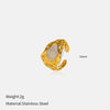 Wholesale Unisex Geometric Polished Electroplated Stainless Steel Titanium Steel Open Ring Jewelry