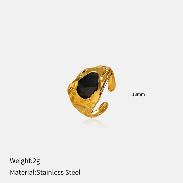 Wholesale Unisex Geometric Polished Electroplated Stainless Steel Titanium Steel Open Ring Jewelry