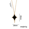 Wholesale Unisex Geometric Rhombus Pendant Necklace Made Of Brass Zircon And Environmentally Friendly Copper With Electroplating