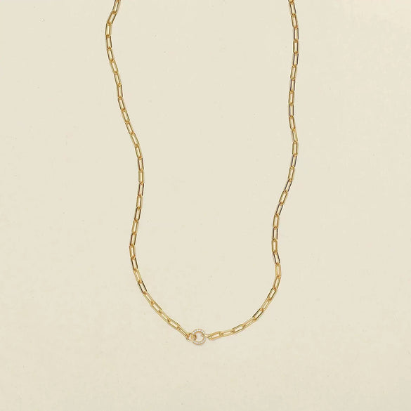 Wholesale Unisex Geometric Round Oval Necklace Electroplated 18K Gold Color Retention Copper Stainless Steel